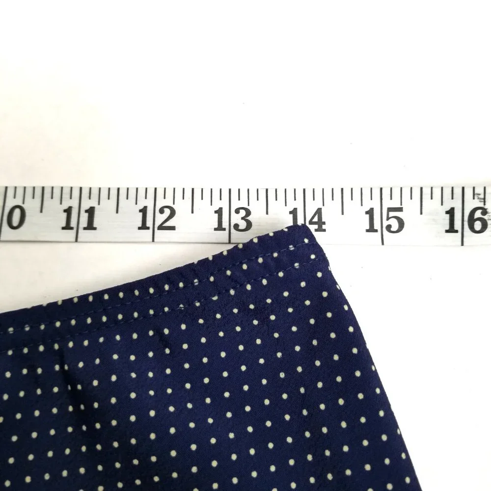 Suits Us Womens 9/10 Navy Blazer Polka Dot Skirt Suit Set Y2K Preppy